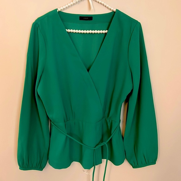 J. Crew Tops - J.Crew Wrap Front Blouse